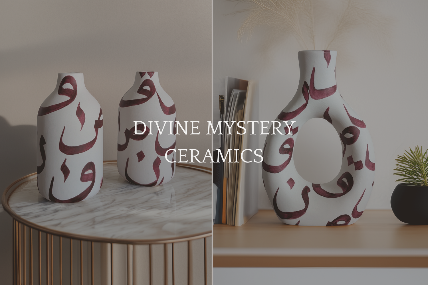 Divine Mystery Ceramic Vases
