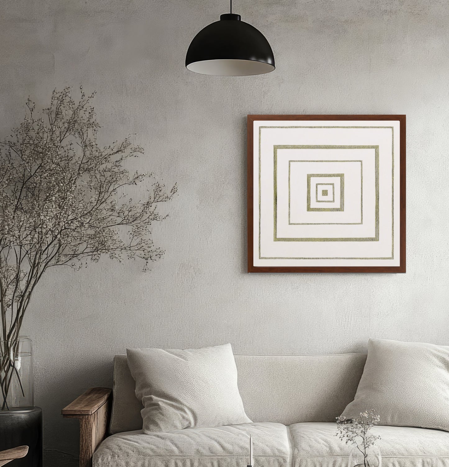 Decorative Pattern - 1 Framed Canvas - Square