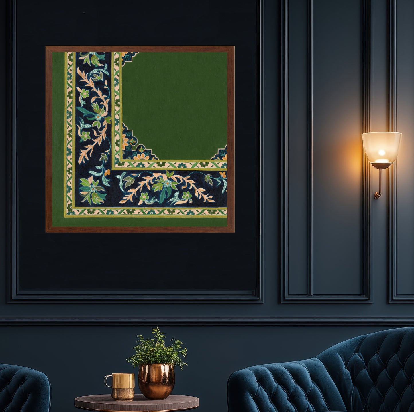 Decorative Pattern - 1 Framed Canvas - Square