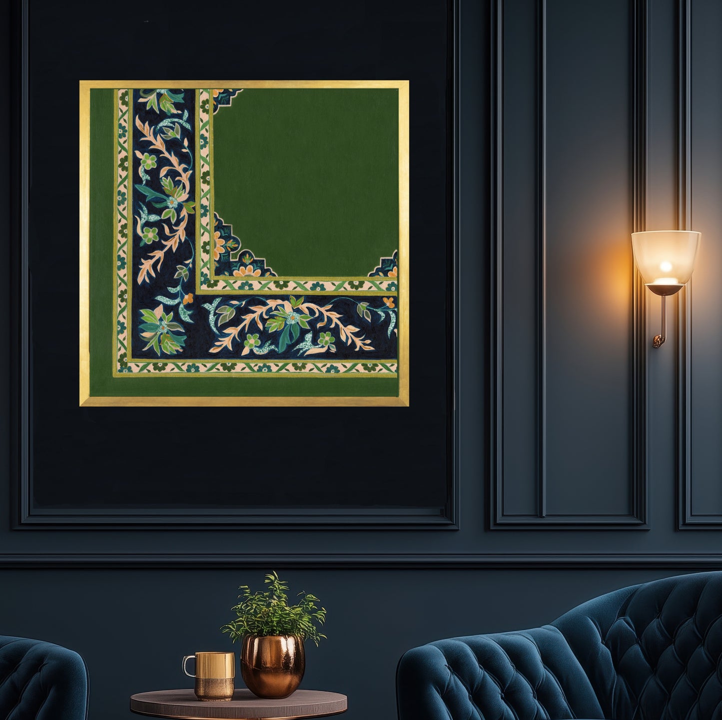 Decorative Pattern - 1 Framed Canvas - Square